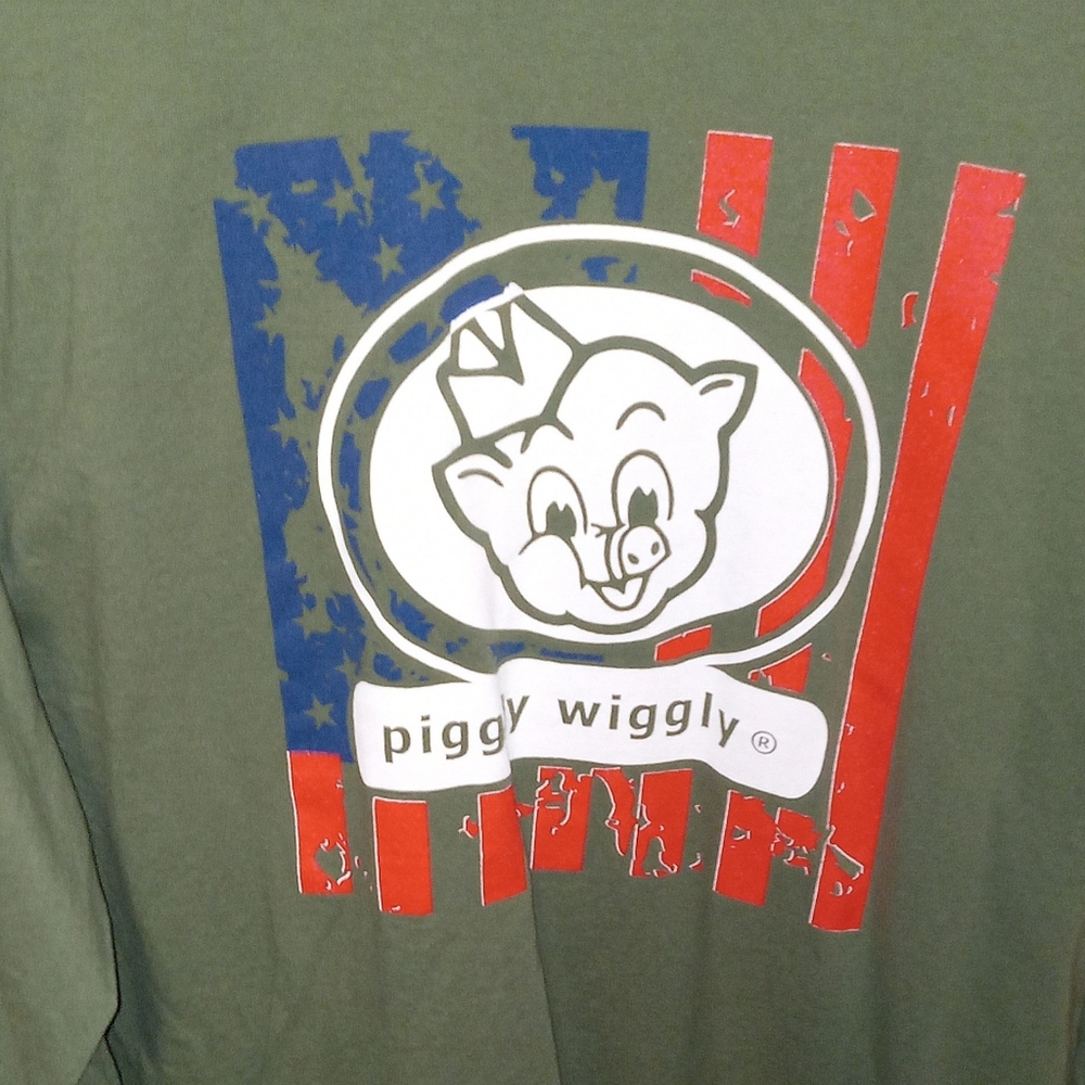 Piggly Wiggly Long Sleeve Green Men's Shirt XL